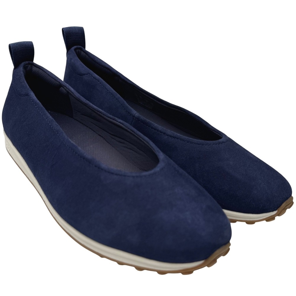 Naturalizer Sport Navy Blue Suede Slip On Flats Future Foam Comfort Shoes 8.5